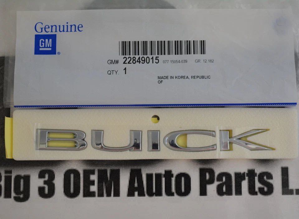 Buick LaCrosse Allure 2010-2013 compartimento trasero placa de identificación Buick emblema nuevo OEM Foto 1 de 2