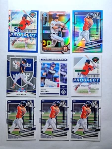 Jacob Melton LOT OF 9 - 1ST BOWMAN CHROME REFRACTOR, Panini #'D /299, Foil SP - Picture 1 of 6