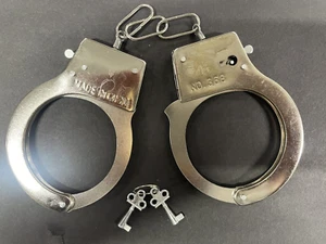 Metal Handcuffs POLICE Gag Gift - Picture 1 of 2