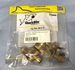 5 X Sharkbite 15mm Backplate Ellenbogen. SB121515FBP F&F - Bild 1 von 10