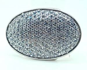 Fashion Men Women western classic Belt Buckle Silver Metal crystal rhinestones 7 - Picture 1 of 5