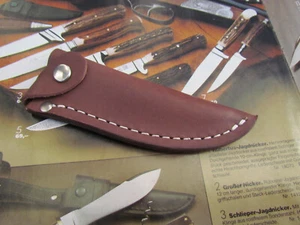 Solingen Messerscheide für Messer mit 11,5 cm Klinge Länge. Farbe Antikbraun. - Bild 1 von 5