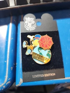 disney pin Earth Day 2002 environment pinocchio jiminy cricket umbrella LE 5000 - Picture 1 of 2