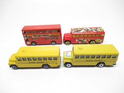 MATCHBOX SUPERFAST VARIATION SCHOOL BUS AND LONDONER BUS LOT - Image 1 of 4