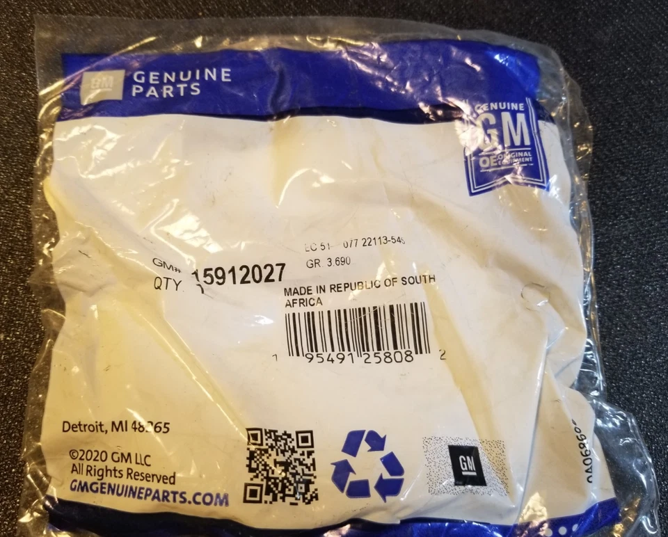 Junta convertidor OEM GM 15912027 2007-17 3,6 L Foto 1 de 4