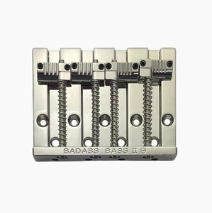 Allparts Leo Quan Badass II 4-String Bass Bridge, Grooved Saddles Nickel - Picture 1 of 2