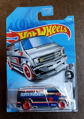 2019 Hot Wheel CUSTOM '77 DODGE VAN BAJA BREAKER Chrome SUPER CHROMES SERIES 4/5 - Image 1 of 4