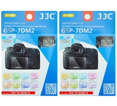 2 шт. JJC ультратонкое ЗАКАЛЕННОЕ стекло ЖК-дисплей протектор Canon 7D Mark II 7DII - Изображение 1 из 4