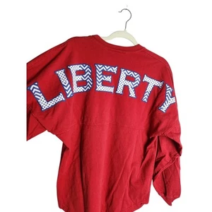 Spirit Jersey Liberty Grafik Oversize Small Damen Shirt Patriotic Americana - Bild 1 von 9