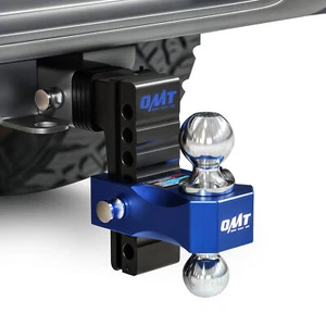 OMT 2" Receiver 6" Drop Rise Adjustable Trailer Hitch 12500lb 2 Anti-Theft Locks - Picture 1 of 7