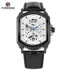 FORSINING Men's Automatic Mechanical Watch Leather Self-winding Skeleton Watches