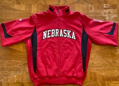 Nebraska Cornhuskers Men's XL Majestic Red Jacket - Image 1 of 4