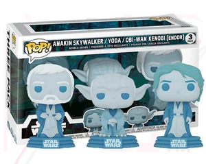 Star Wars Funko POP Anakin Skywalker Yoda Obi-Wan Kenobi Endor AMAZON EXCLUSIVE - Picture 1 of 11
