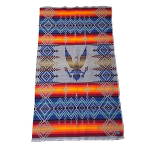 Vintage Pendleton Beaver State Wool Blanket Throw Eagle 37”x66” Selatsee Chief - Picture 1 of 10
