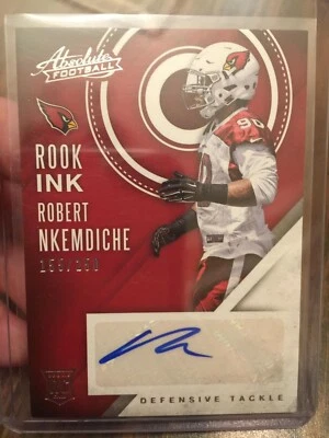 ROBERT NKEMDICHE 2016 ABSOLUTE ROOK INK CARDINALS ROOKIE AUTOGRAPH AUTO RC /250! - Image 1 of 2