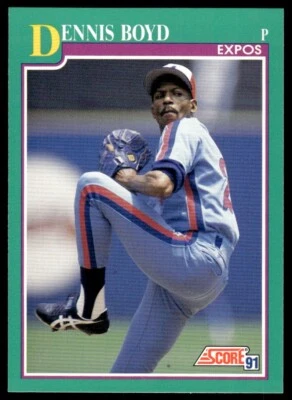 1991 Score Baseball Card Dennis Boyd Montreal Expos #202 - Image 1 of 2
