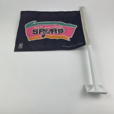 San Antonio Spurs Flag 21x16 inch Official RICO Industries Vintage Car Window - Image 1 of 4