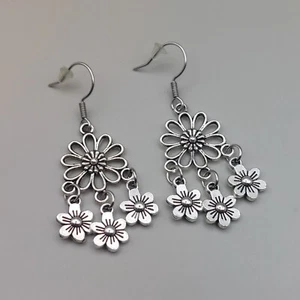Forget-Me-Not Chandelier Earrings – Floral Gift with Personalised Card - Picture 1 of 48