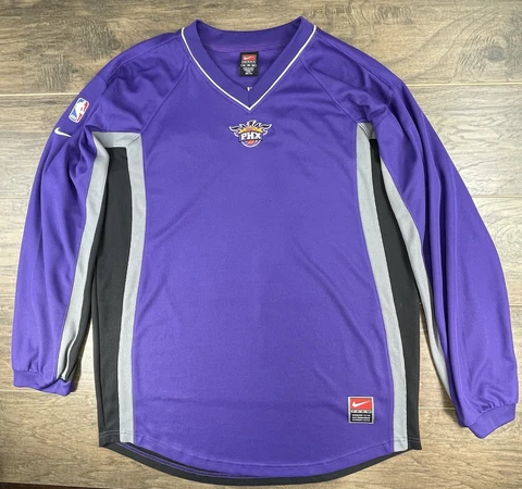 VTG Nike Team Phoenix Suns NBA Mens Away Warmup Pullover Shooting Shirt XL Cover