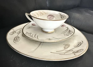 Winterling Roslau Bavaria Tea Cup Saucer Dessert Plate Set Triangle Mid Century - Picture 1 of 9