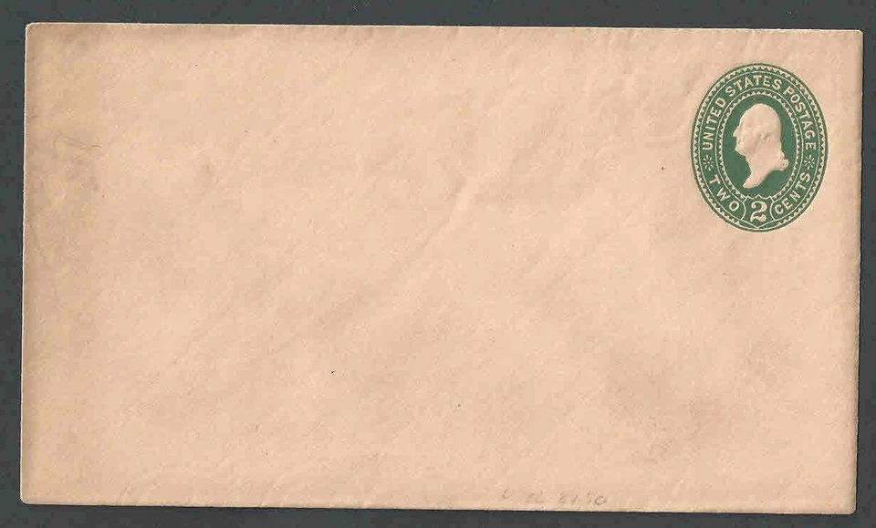 1884 U313 2c Green On Oriental Buff Mint Entire Die 88 Size 8  - Image 1 of 1