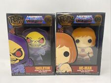 Lot Of 2 Funko Pop! Pin Masters of the Universe He-Man #09 & #06 Skeletor MOTU