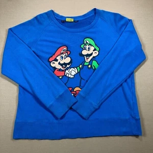 Nintendo Super Mario Bros 3 Y2K Sweatshirt Sweater Blue Youth 2XL - Picture 1 of 8