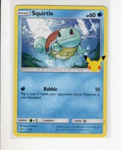 SQUIRTLE MCDONALDS 25 ANIVERSARIO POKEMON SIN LÁMINA HOLO 17/25 CASI NUEVO/M - Imagen 1 de 1
