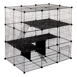Freigehege 3 Ebenen Gittergehege Gitter Kleintiergehege Meerschweinchen Gehege - Bild 1 von 9