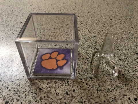 Clemson Tigers Custom NCAA National Champions Alumni Ring Display Case Purple Cover