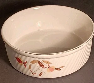 Vintage Hall's Superior China Jewel Tea Autumn Leaf Rayed 7 3/4" Casserole Dish - Picture 1 of 2