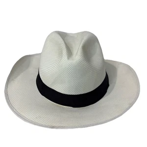 Panama Style Fedora Hat Straw Mens Made In Colombia - Picture 1 of 6