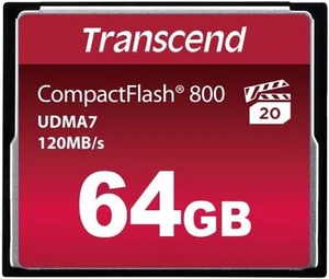 Transcend 64GB CF800, CompactFlash Memory Card, UDMA 7, High 64 GB, Red - Picture 1 of 8