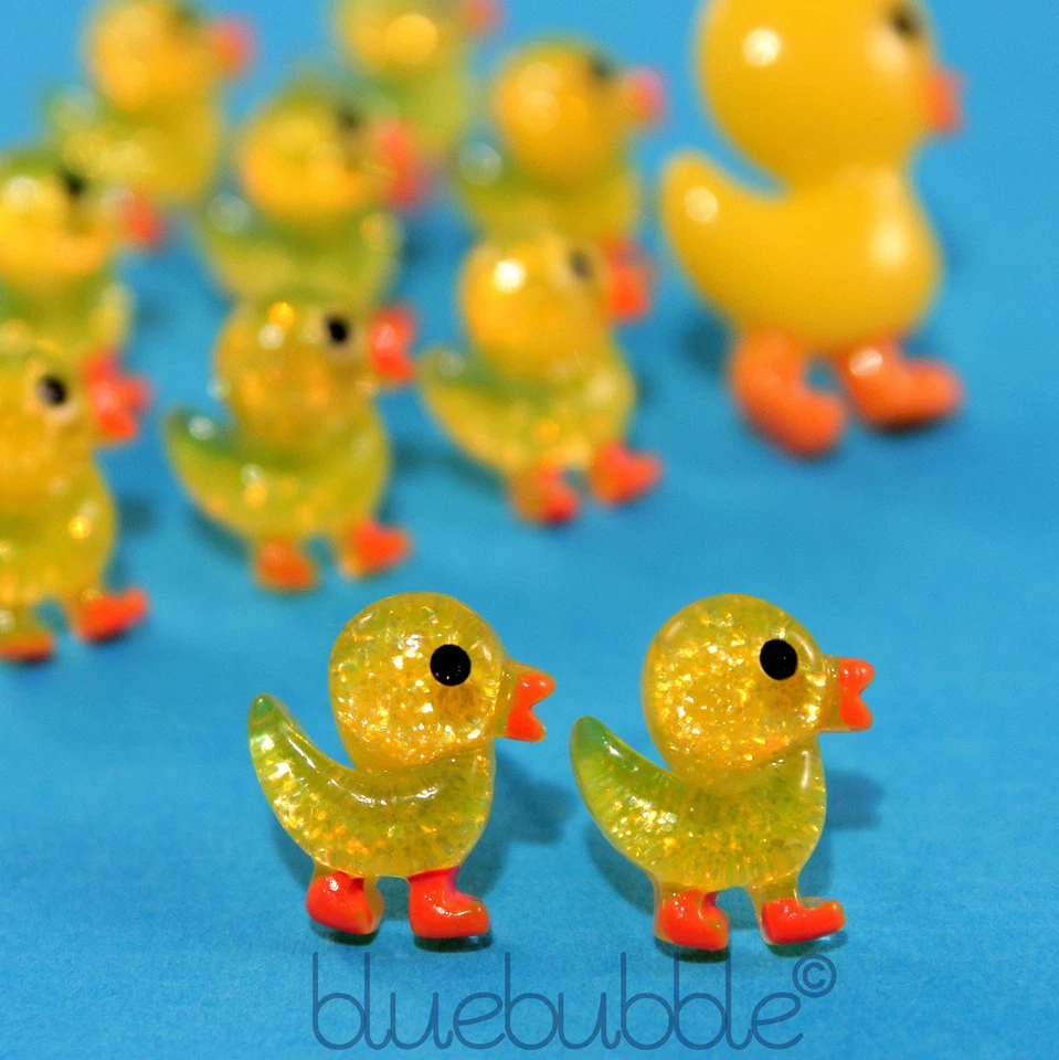 FUNKY SMALL RUBBER DUCKY EARRINGS CUTE KITSCH FUN GIRLS SWEET COOL KAWAII DUCK — 第 1/1 张图片