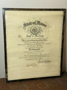 4. Juli 1920 MAINE TESTIMONIAL ~ Krieg gegen Deutschland und seine Verbündeten, PATRIOTISCH! - Bild 1 von 7