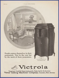 Vintage 1923 Victor Victrola Modell 130 Phonograph Sprechmaschine 20er Jahre Druckanzeige - Bild 1 von 1