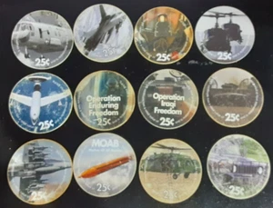 2nd Print 25 cents Set of AAFES Pogs from 2003 printing Well Used - Picture 1 of 2