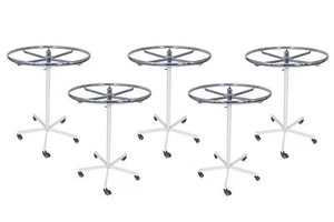 5x Konfektionsständer Kleiderständer Rundständer Ringständer Rollständer Ø 85 cm - Bild 1 von 9