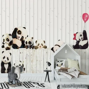 Fotomural no tejido papel pintado murales negro blanco dibujos animados panda 1986 - Imagen 1 de 4