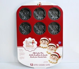 Wilton The Elf on The Shelf Elf Non-Stick Cookie Pan 12 Cavities NWT - Picture 1 of 3