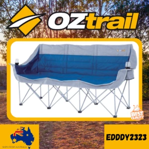 OZTRAIL GALAXY SOFA 3 SEATER W/ CUP + WINE GLASS HOLDERS - 330KG WEIGHT RATING - Picture 1 of 9