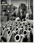 1988 Press Photo Sandra Buterbaugh Checks Machined Parts In Northampton.