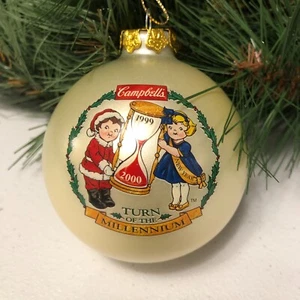 vtg Campbell's TURN OF THE MILLENNIUM 1999 Christmas Ornament Collector Edition - Picture 1 of 10