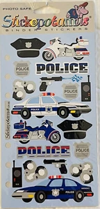 DE COLECCIÓN STICKOPOTAMUS PEGATINAS POLICÍA ÁLBUM DE RECORTES POLICÍAS PAQUETE 18 DISEÑOS CARPETA LISTA - Imagen 1 de 6