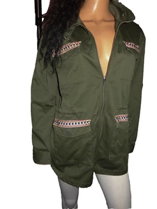 Divided Jacke (Übergang) Oliv-Grün Taschen Langarm Kragen Reißverschluss Gr M* - Bild 1 von 7