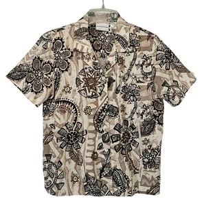 Blusa Top ALFRED DUNNER Mujer 8 Mezcla de Lino Hawaiana 🌺 Marrón Tostado Floral 8 - Imagen 1 de 4