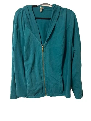 Chaqueta XCVI Mujer 3X Cremallera Con Capucha Turquesa Talla Grande Lagenlook Clásica XXXL Foto 1 de 4