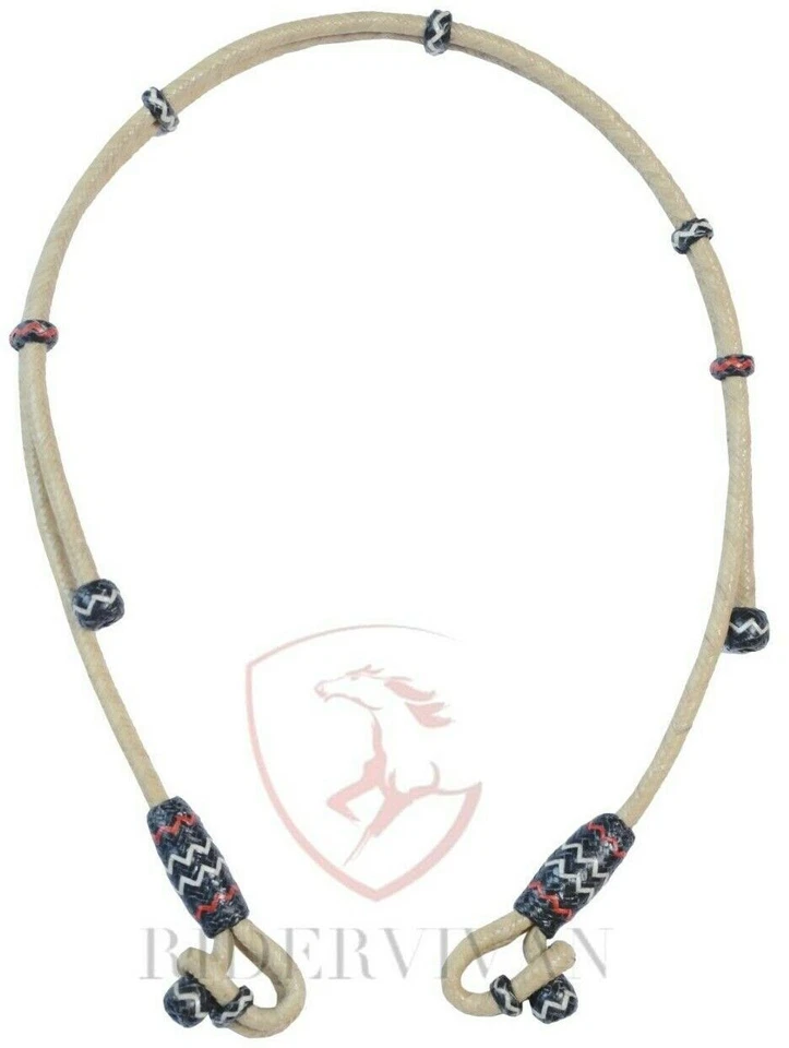 Percha Bosal 16 trenzas, percha trenzada hecha a mano, percha de cuero crudo natural y negro Foto 1 de 1