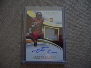 Leonte Carroo 2016 Immaculate Auto Rc 2 Color Jsy 08/99 Rutgers Scarlett Knights - Picture 1 of 1