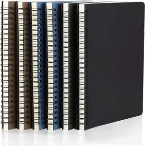 Spiral Lined Notebook, A5 6 Packs 5.5" X 8.3" 120 Pages Lined Journal - Picture 1 of 12